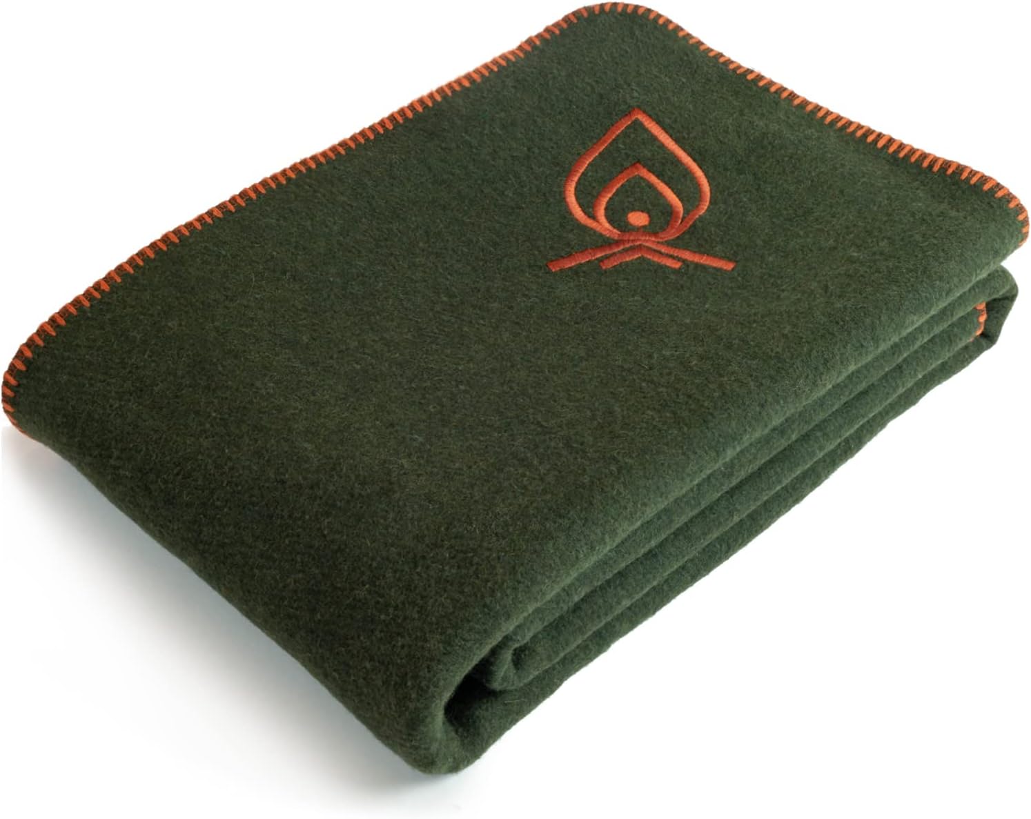 Texas Bushcraft Merino Wool Blanket for Camping Hiking and Backpacking โ Water and Fire Resistant Camp Blanket Car Blanket is Fast-Warming and Durable with Double-Stitched Edging (66โ x 90โ)