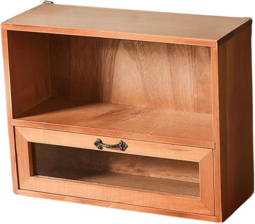 Miniatura 6 de Fenteer Desk Storage Organizer Jewelry Organizer with Drawer Portable Display Cabinet Tabletop Storage Box for Sticky Notes Scissors