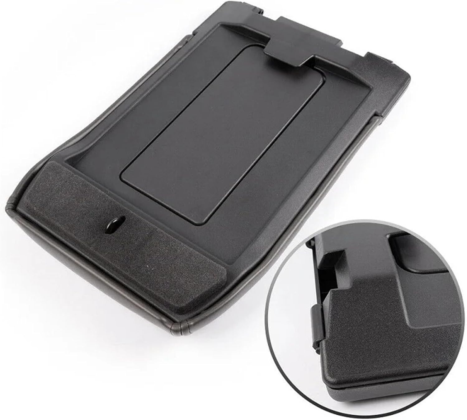 Center Console Arm Rest Cover Compatible with 1999-2007 Silverado Sierra Cadillac 19127364 Car Console Lids Replacement 3 Colors(Gloss Black)