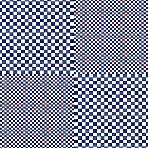 朝倉染布 風呂敷 - 約96×96cm 朝倉染布 超撥水風呂敷ながれ 平織 市松模様 1-8