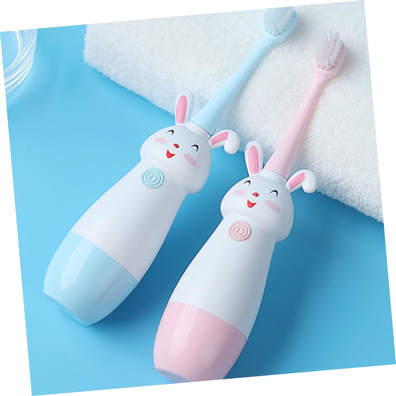 Healvian 3 Juegos Cepillo Eléctrico Infantil Rosa con Vibración Sónica Mango Antideslizante y Cabezales de Repuesto Diseño de Dibujos Animados para Fácil de Usar y Transportar