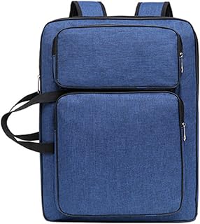 Prancheta de desenho de artista Bolsa de portfólio de arte profissional portátil Bolsa de bolsa de ombro para materiais de arte Materiais de pintura, Azul