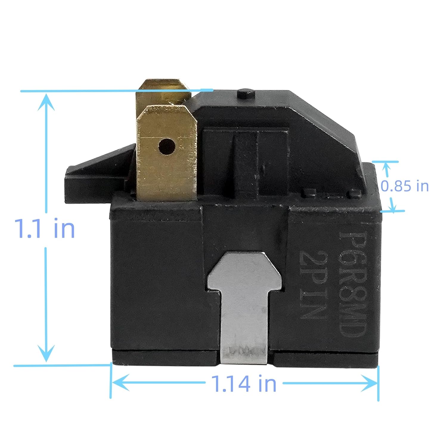 PTC Refrigerator Starter Compressor Relay P6R8MD OR0707 Replacement for LG Magic Chef Refrigerator Dehumidier (2 Pin)