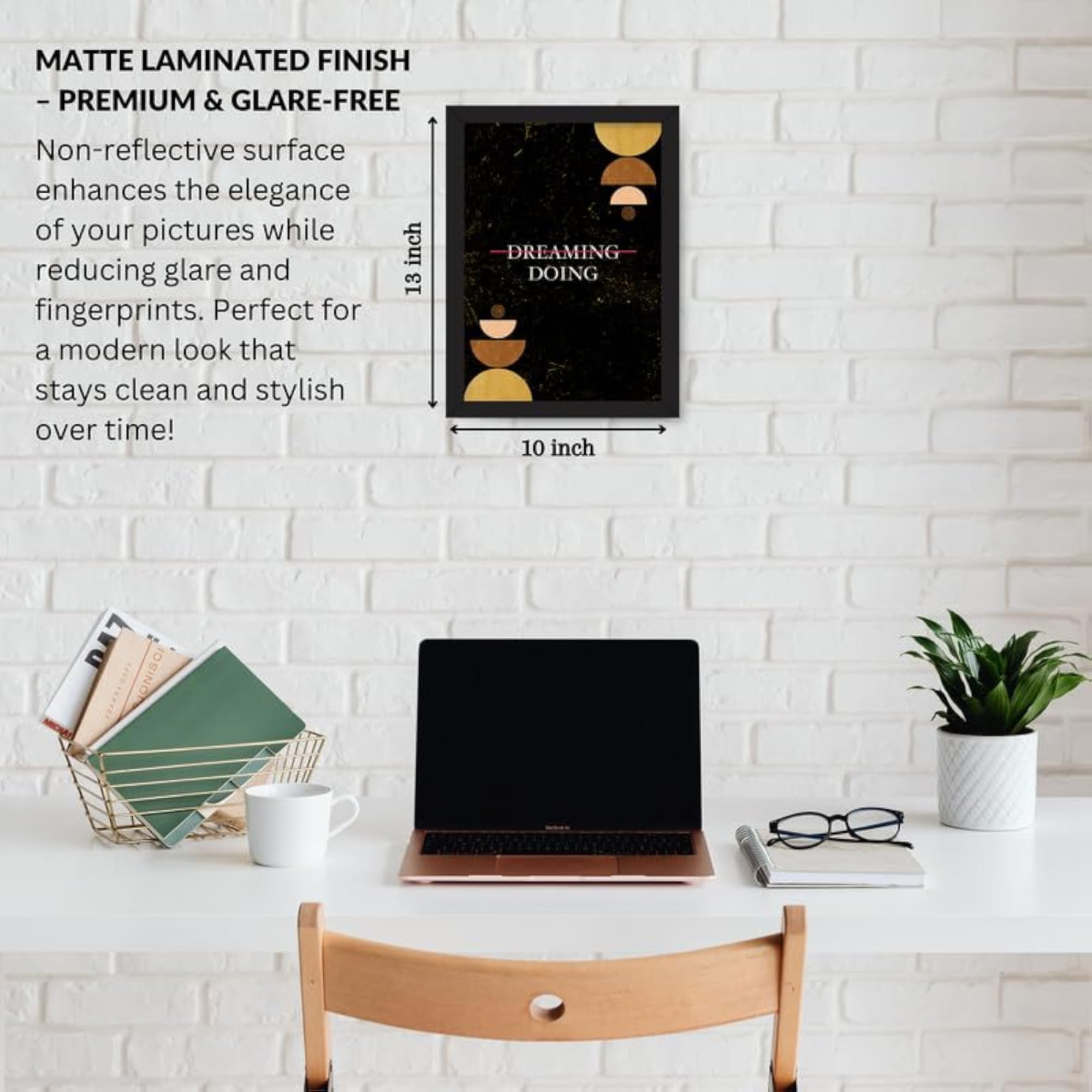Wooden A4 Motivation Wall Art Frame