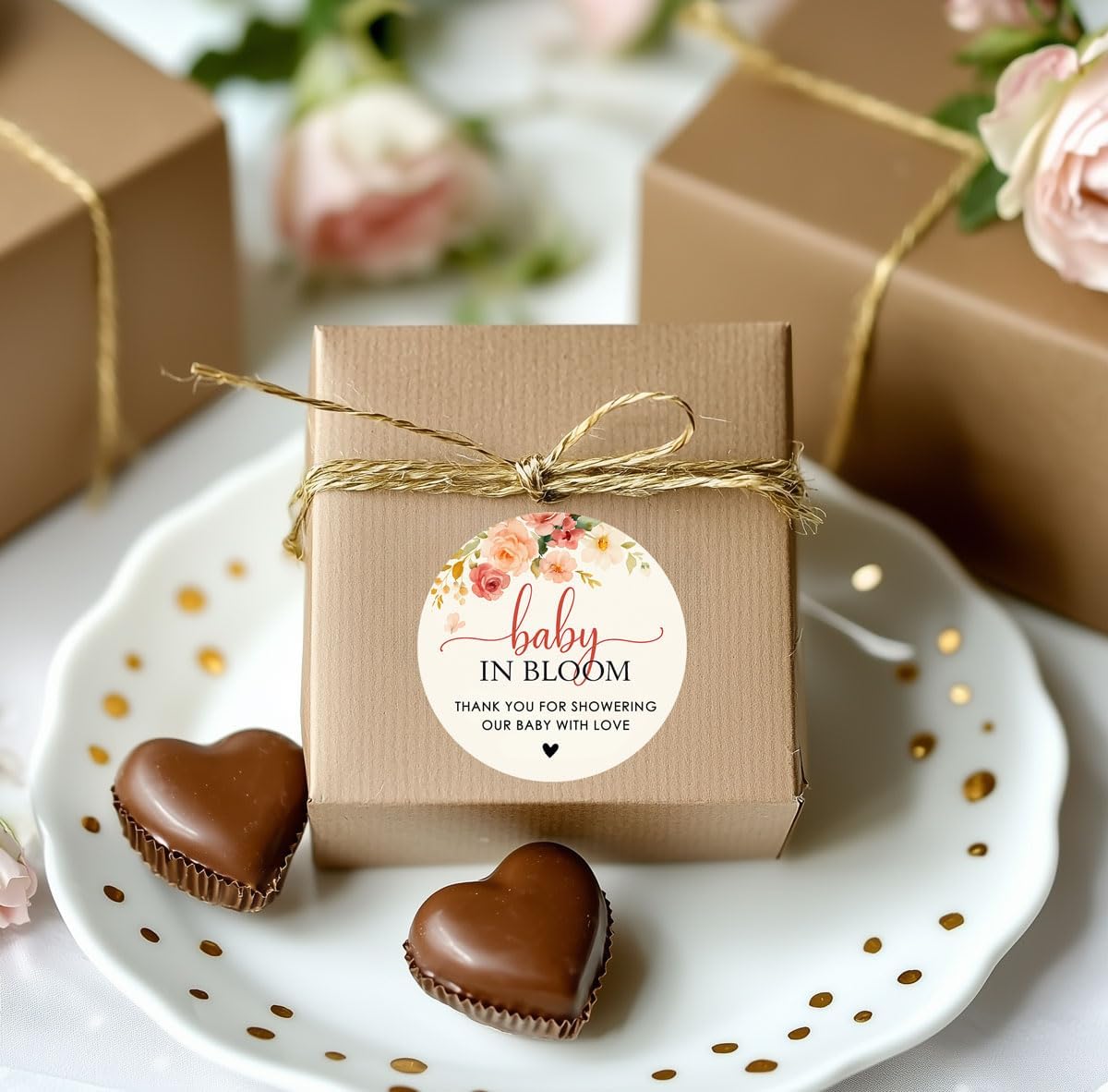 120 x Baby in Bloom Stickers – Wildflower Baby Shower Favor Labels – Round Floral Thank You Tags for Party Bags and Gifts – 1.6 Inch - Image 4