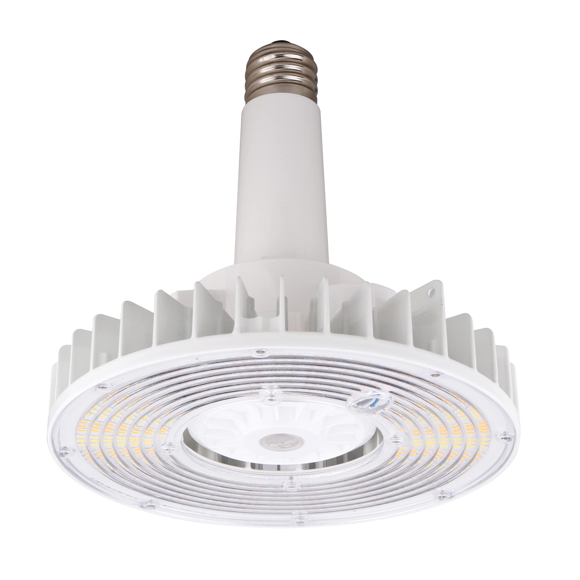 dephen 120W UFO LED Light Bulb with E39 Mogul Base Extender, 5700K High Bay Corn Light Compatible with Motion Sensor, 18600Lm Corn Bulb Replacement for 400W MH/HPS/HID, IP64,Aluminum,UL-Listed