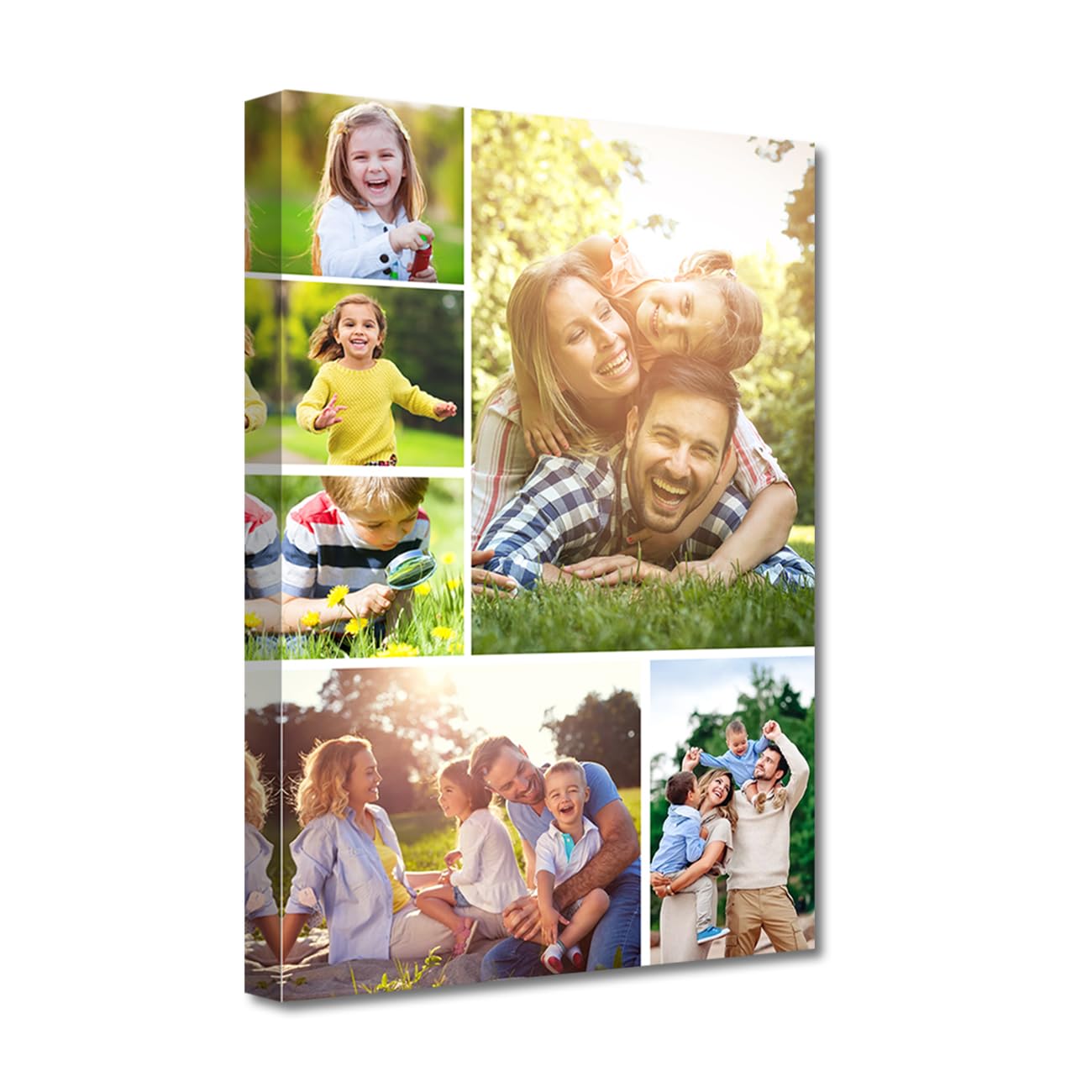 LZIMU Custom Photo Collage Personalized Pictures for Wall Customized Canvas Wall Art Print with Your Photos for Family Wedding Friends and Lovers (collage-3, 24.00" x 36.00") โ image 1