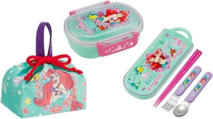 Amazon スケーター Skater アリエル Ariel 22 ふわっと お弁当箱 360ml トリオセット 箸 スプーン フォーク ランチ巾着 プリンセス Princess キッズ こども キャラクター ふんわり ランチボックス 3点セット Ar22 ノーブランド品 弁当箱