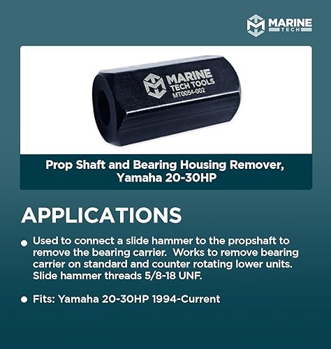 Miniatura 2 de Marine Tech Tools - Extractor de eje de apoyo y rodamientos, extractor de eje de hélice, herramienta de extracción de rodamientos Yamaha, se adapta