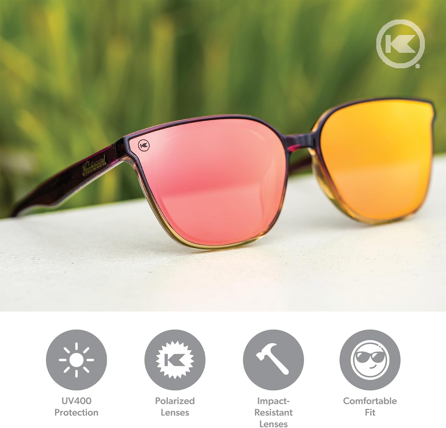 Knockaround Cloud Catchers Polarized Sunglasses for Women & Men - Cat Eye Sunglasses - UV400 Protection - Image 2