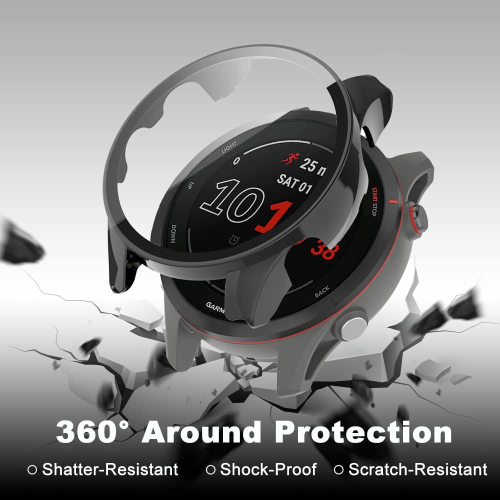 Custodia Protettiva TPU Per Garmin Forerunner 255 - Paraurti Anti-caduta Sottile E Morbido - Nero