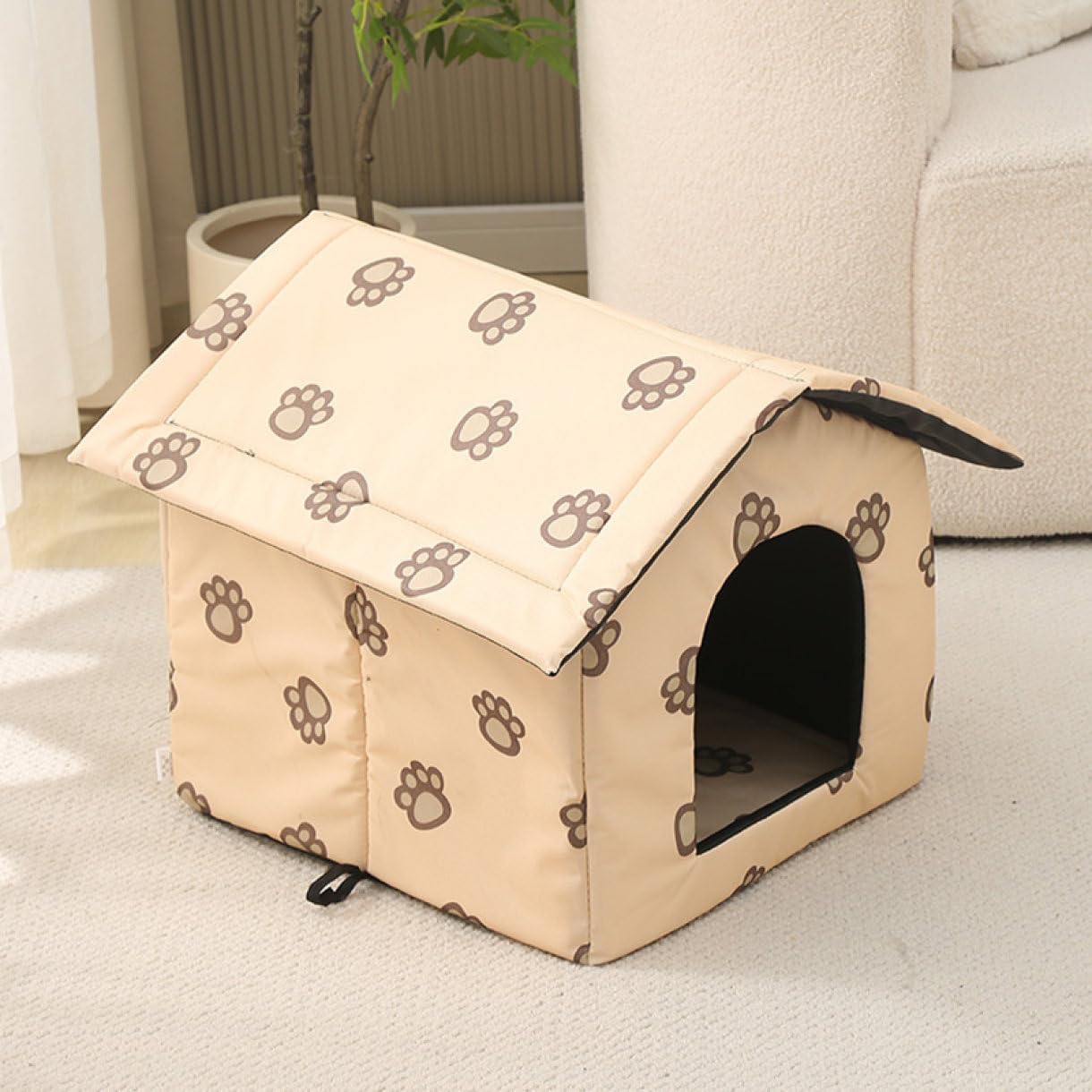 [JUI3N] 野良猫犬 猫小屋 屋外 防水 35*33*30CM 冬 防寒 設計2 屋外用 外猫ハウス 猫 ベッド 猫ハウス 犬小