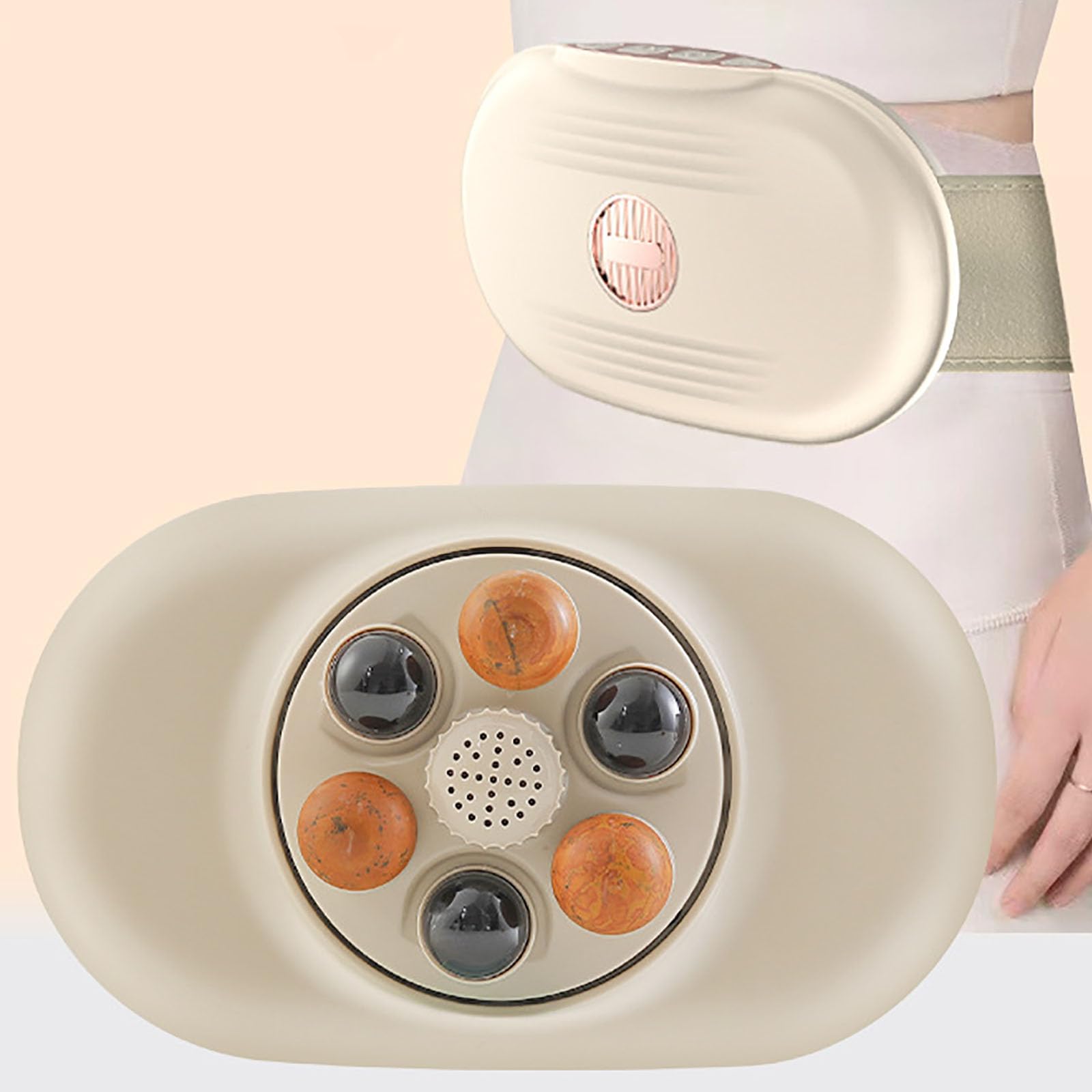 Lhqya A Lhqy Abdomen Bianstone Kneading Device, Waist Massage Belt, 3 Massage Modes, Forward Nd Reverse Massage, Relieves Indigestion, Constipation, Bdominal Pain Nd Dysmenorrhe