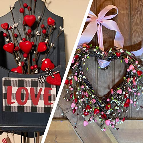 6-PCS-Red-White-Heart-and-Berry-Picks-Artificial-Berry-Flowers-for-Wedding-Floral-Arrangement-Wreath-Table-Centerpiece 6 PCS Red White Heart and Berry Picks Artificial Berry Flowers for Wedding Floral Arrangement Wreath Table Centerpiece
