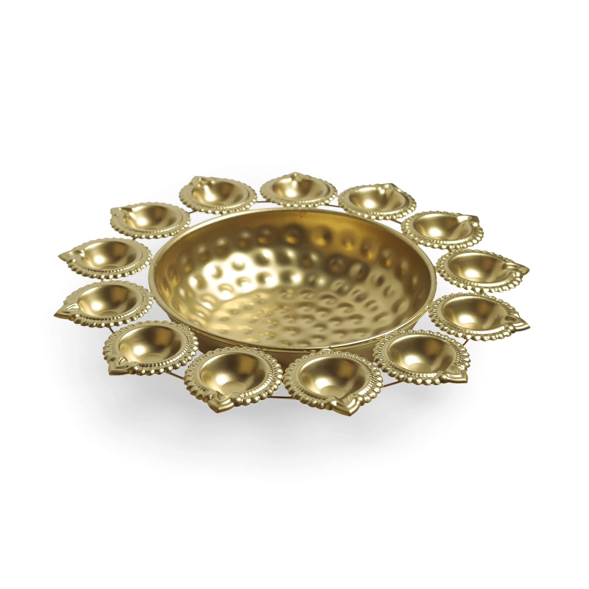 Bar Box Diya Shape Flower Decorative Urli Bowl    Potpourri Bowl    Tea Light Candles Holder Bowl    for Home,Office,and Table Decor (Gold) 200 ml - Image 4 thumbnail