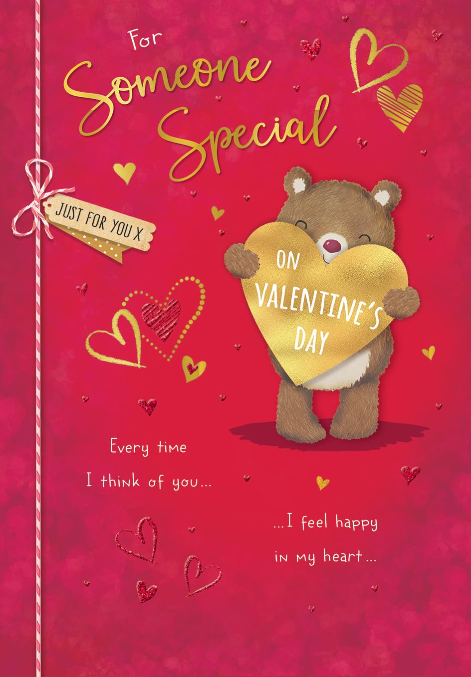 Piccadilly GreetingsValentines Day Card, Someone Special, Heart Bear - 9 x 6 inches