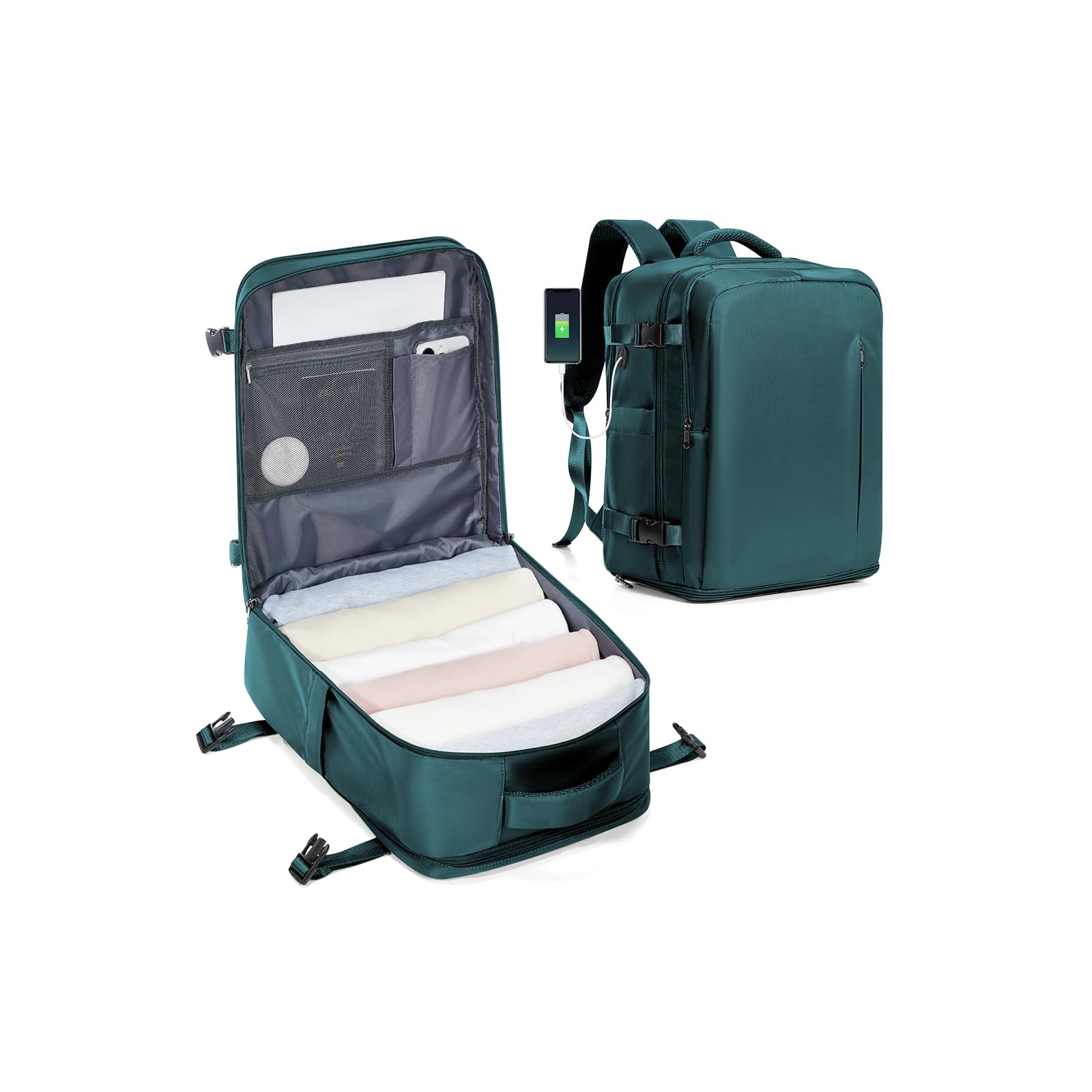 SZLX Vacuum Backpack Travel Bag with Pump, Ryanair Cabin Bags 40x30x20 Underseat Travel Backpack Cabin Size Wizz air, Ryanair Cabin Bags 40x20x25 Carry-ons Easyjet 45x36x20 Laptop Rucksack Women Mens — view 25
