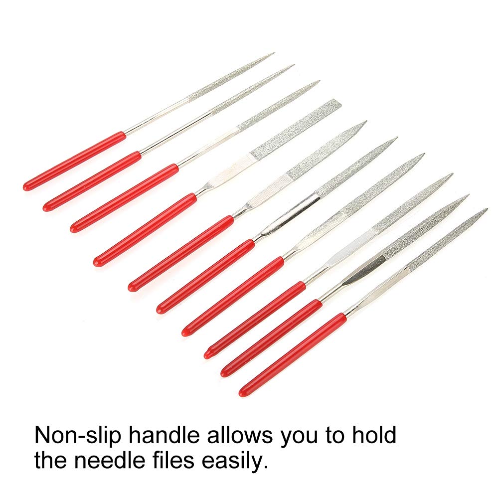 Wood Rasp Wood File Rasp File Carving Tool 10pcs Steel Filing Tool Set for Woodworking DIY Handcraft with Non Slip Handle Durable Metal Blade Small Needle Files for Delicate
