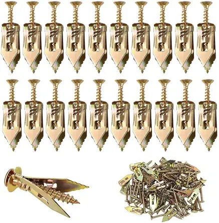 Upgraded Self-Drilling Anchors Screws, 2024 New Premium Drywall Anchors and Screws Kit, Easy Application No Drill or Holes in Wall