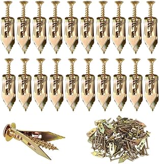 Upgraded Self-Drilling Anchors Screws, 2024 New Premium Drywall Anchors and Screws Kit, Easy Application No Drill or Holes in Wall