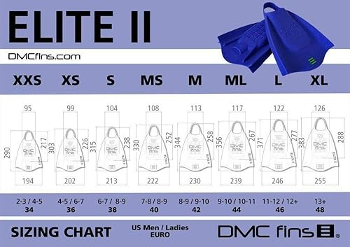Miniatura 3 de DMC Aletas de agua de silicona Elite para nadar y entrenar