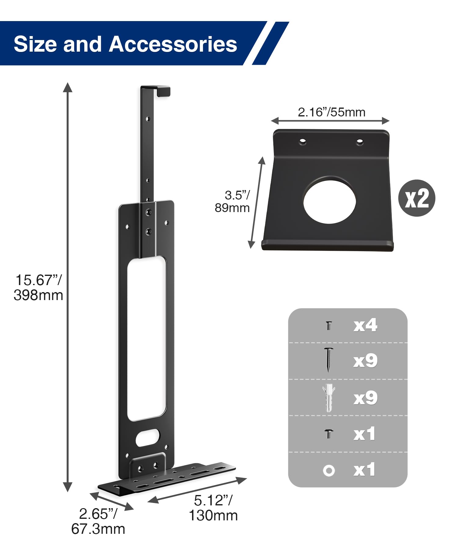 songsoso Soporte de pared para consola PS5: soporte negro para juegos para PlayStation 5 y 2 kits de soporte de controlador