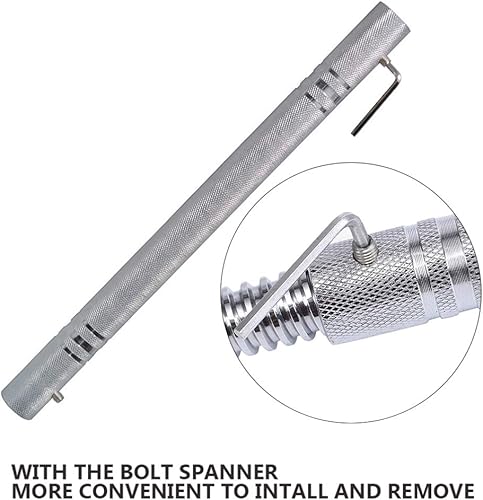 Miniatura 9 de BESPORTBLE - Barra de mancuernas para entrenamiento de fuerza (23.6in), color plateado