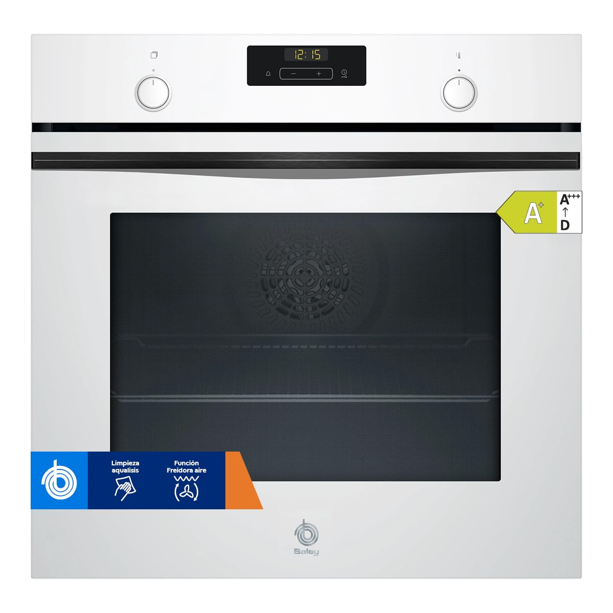 Balay Multifunction Oven, Air Fryer Function, White, 3HB5159B4 | Keep your 71 liter oven spotless with the Aqualisis Cleaning Assistant.