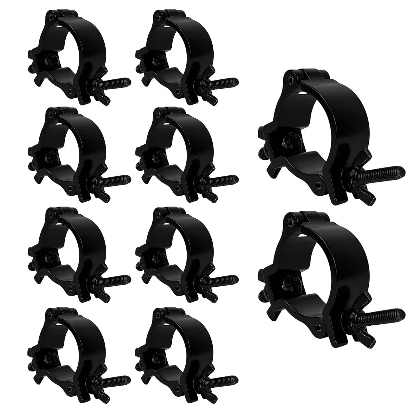 Truss Clamp Crochet De Fixation,10pcs Aluminium Alloy Hook Truss,Convient Aux Lampes De 48-52mm,Capacité De Charge De 100 Kg,Pour Projecteurs,l'Éclairage De Scène,Accessoires d'Éclairage De Fête
