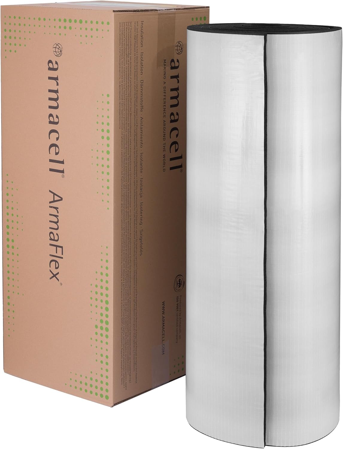 Armacell Armaflex - Materassi isolanti autoadesivi in gomma, 6mm-32mm (autoadesivo, 9mm - 10m x 1m)