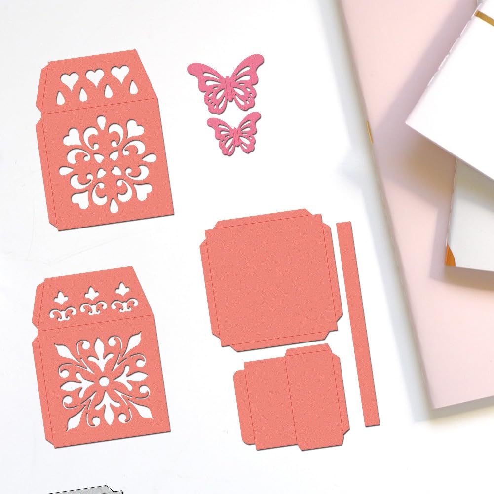 DELORIGIN Hollow Out 3D Candy Box Carbon Steel Cutting Dies Card Scrapbooking Embossing Template Hollow Box Carbon Steel Cutting Stencils for Candy Boxes Paper Case Gift Carton Making - Image 4