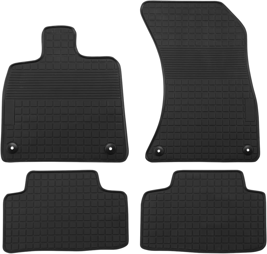 Car Floor Mats Custom Fit for Audi Q5 SQ5 2018-2026 All Weather Full Black Rubber Floor Liners Set Waterproof Heavy Duty Odorless (No Hybrid Models)