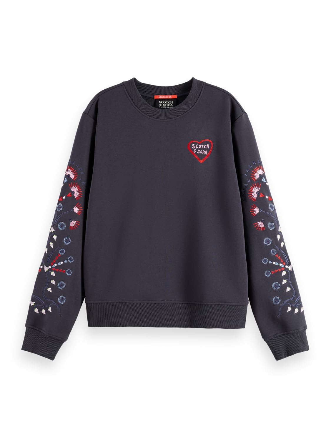 Scotch & Soda Embroidered Regular Fit Sweatshirt