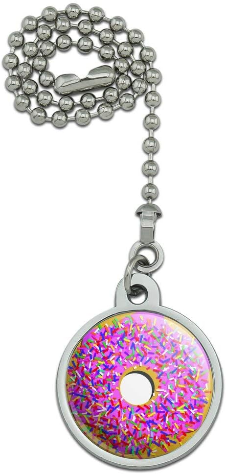 GRAPHICS & MORE Pink Donut with Pink Frosting and Sprinkles Ceiling Fan and Light Pull Chain