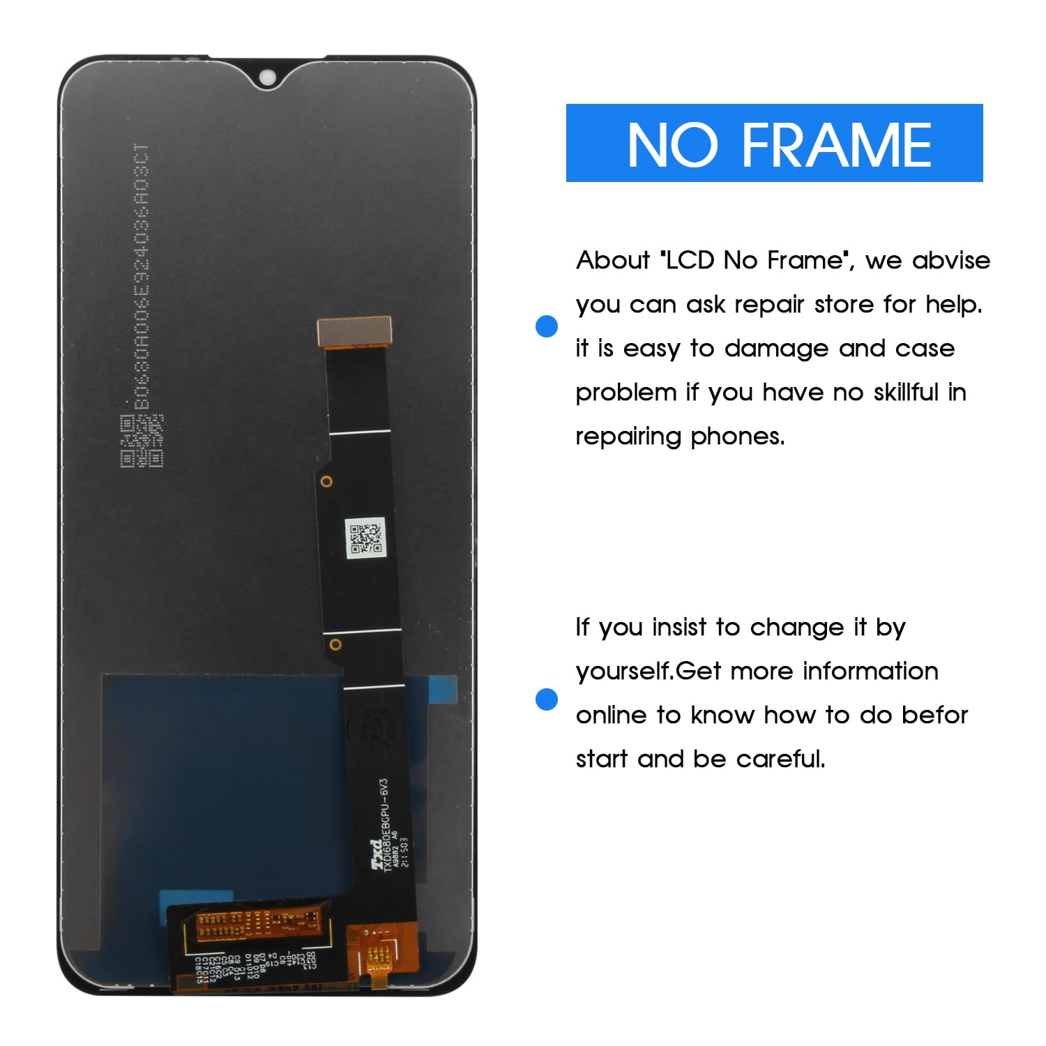 OEM LCD Display Touch Screen Digitizer Assembly Frame For TCL 30XL /30 XL T701DL - Foto 4
