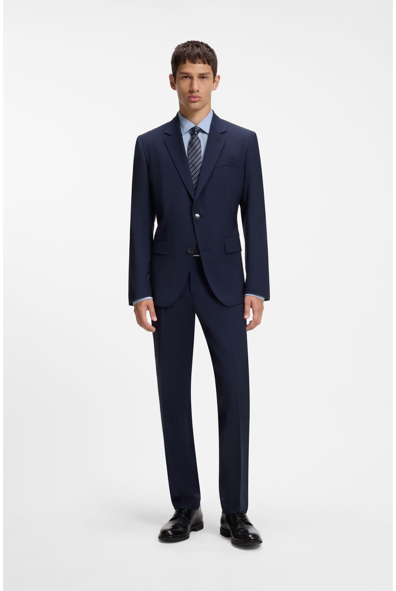 HUGO Męska koszula biznesowa C-Jenno slim fit z bawełny popeliny, Jasny/pastelowy niebieski, 54
