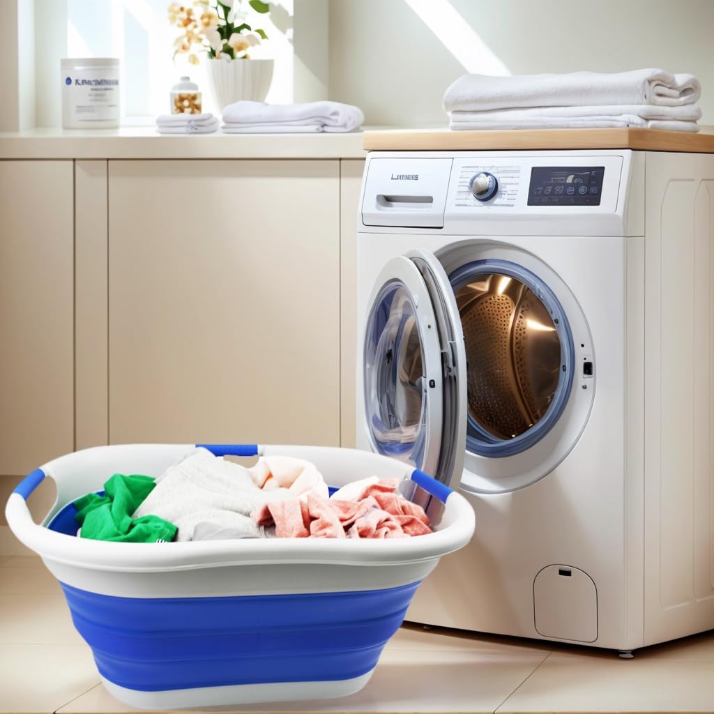 SAMMART Opvouwbare wasmand van kunststof, 42 liter