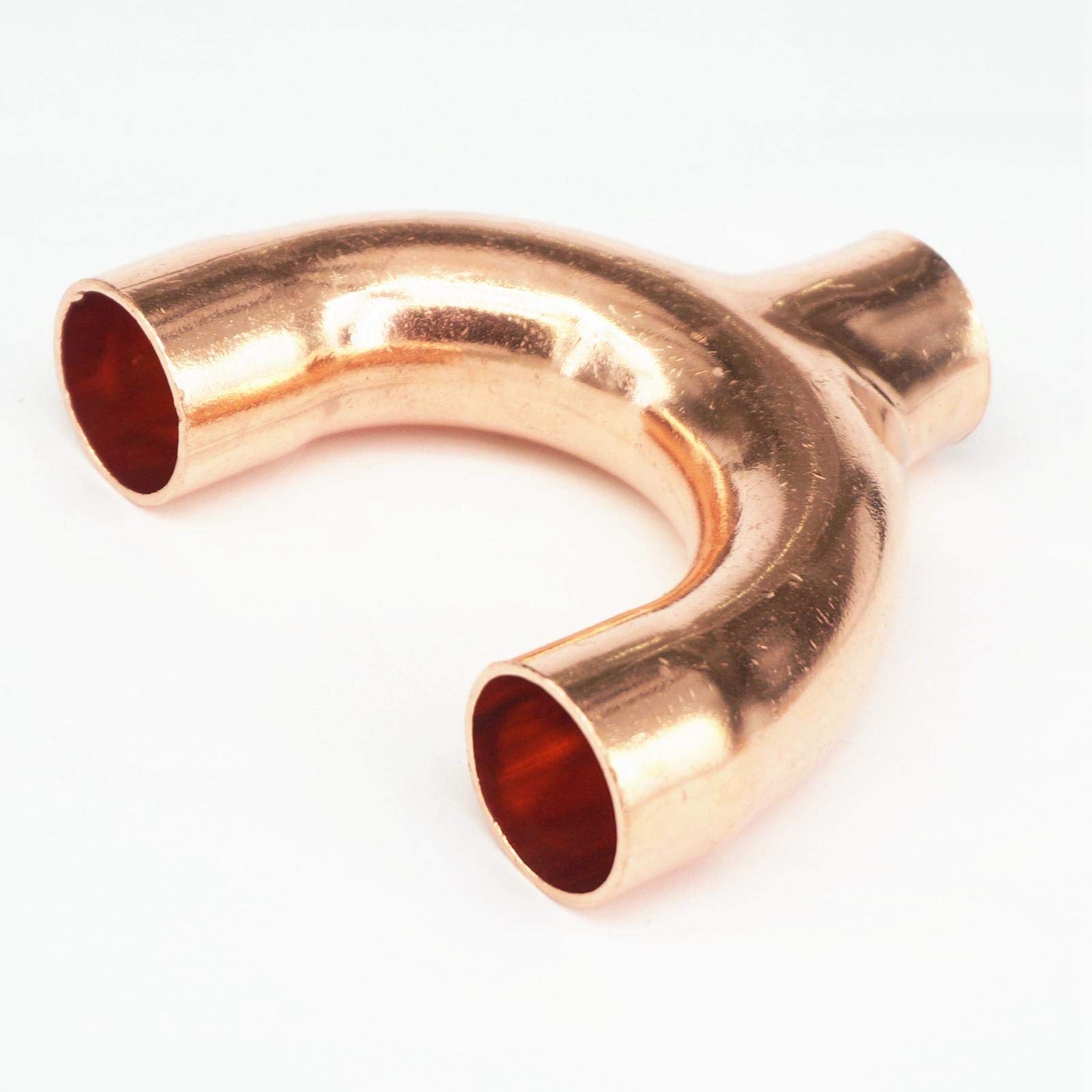 25x1.5x83mm Copper End Feed Equal Y 3 Ways Welding Pipe Adapter Fitting Air Conditioner Refrigeration Gas Water Oil