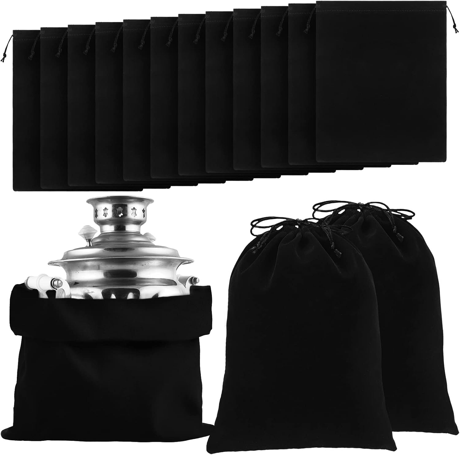 Riakrum 12 Pcs Silver Storage Bags, 18 x 18 Inch Anti