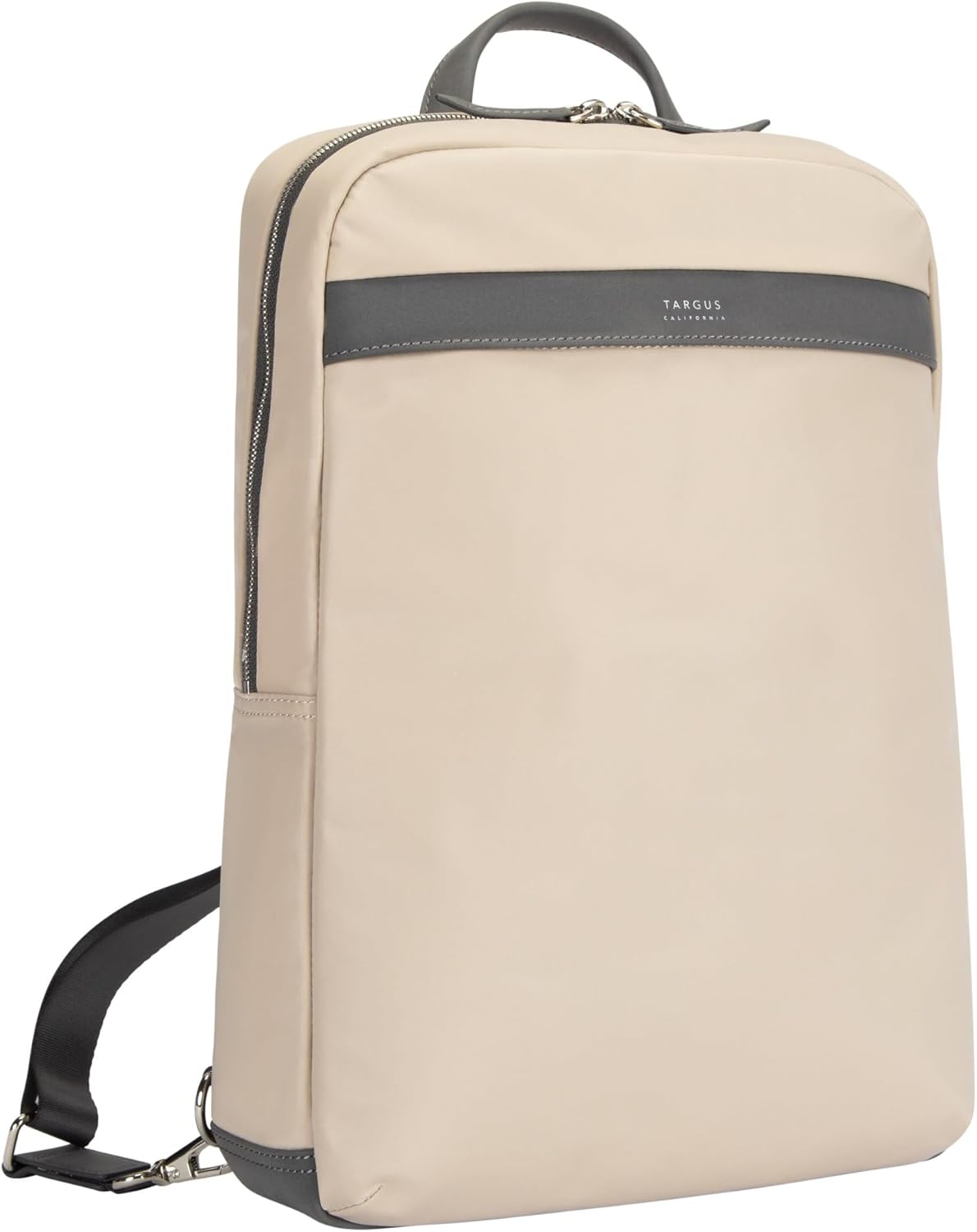 Targus 15" Newport Laptop Backpack, Tan - Men’s and Women’s Fashion Forward Backpack for Business and Travel, Fits Laptops Up To 15" (TBB59906GL)