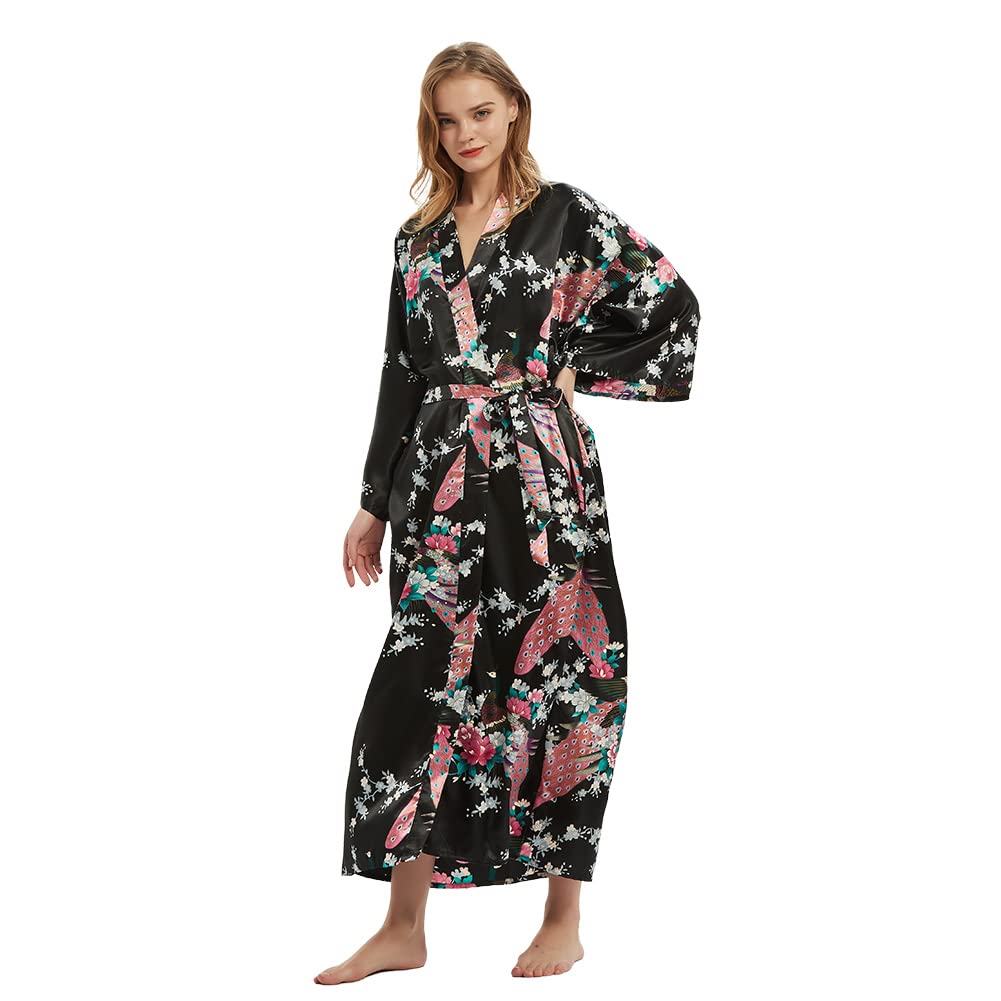 CuteSwan Bata tipo kimono para mujer, con estampado floral, para boda, fiesta, pijama