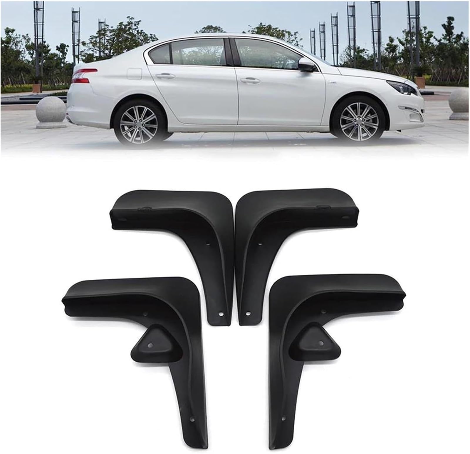 Guardabarros del Coche Guardabarros para Peugeot 408 sedán Delanteros y Traseros
