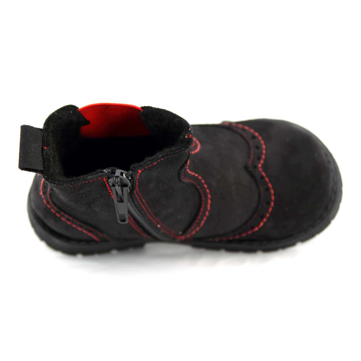 Buty niemowlęce buty dziecięce buty dziewczęce czarne buty model Emel 1967-10 ręcznie robione (20)