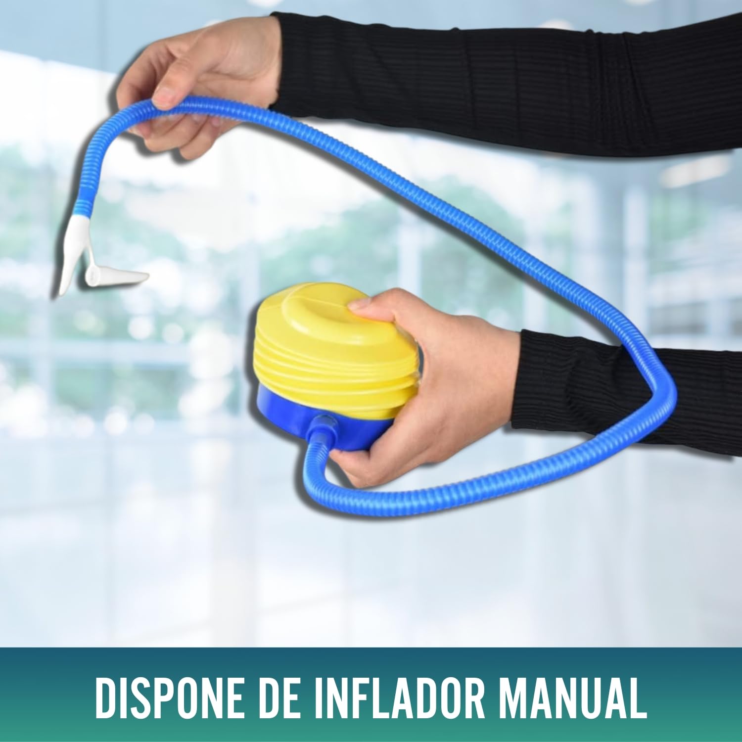 OrtoPrime Lavacabezas Hinchable para Cama KIT COMPLETO con tubo de Drenaje y Bolsa - Ortopedia Lavacabezas Portátil PELUQUERÍA y HOGAR con Hinchador - Lavabo de Cabello Bañera Hinchable para Cama