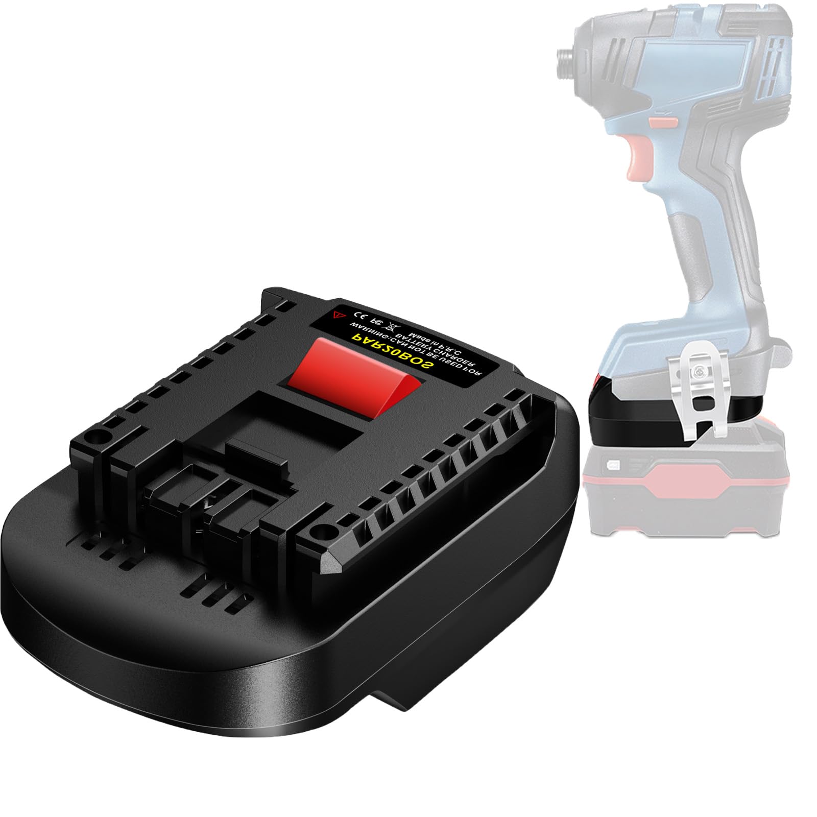 URUN DM18M Battery Adapter for Dewalt 20V, Milwaukee M18 & Makita 18V Cordless Tools with USB Charging & Protection Features — view 16