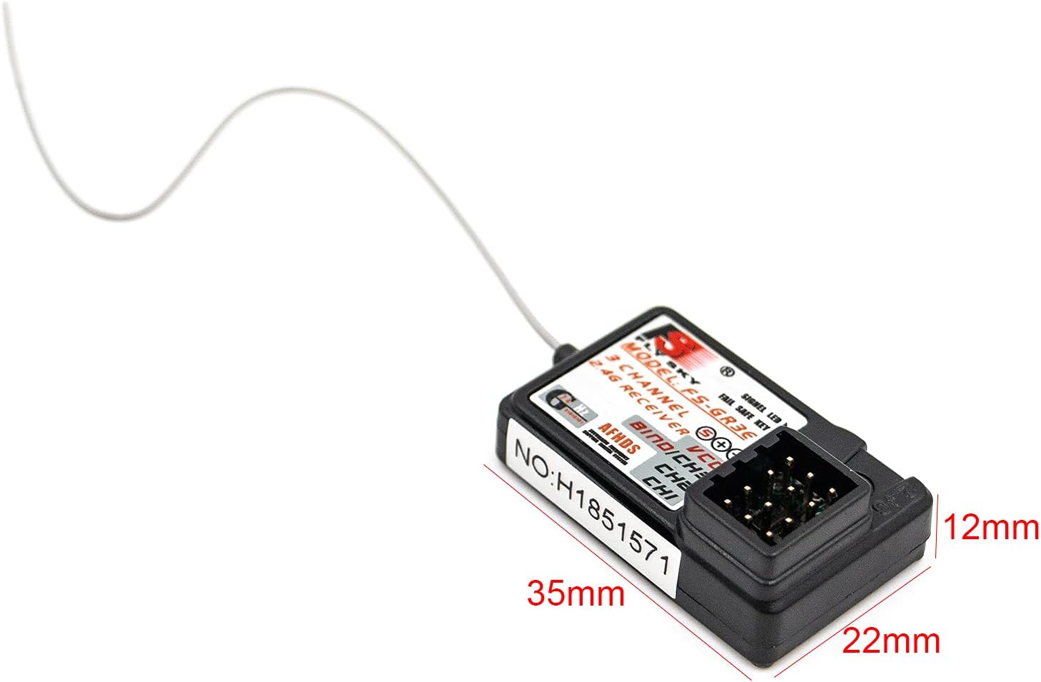 Flysky FS-GR3E AFHDS 2.4G 3CH Receiver for RC Car Boat (1pcs FS-GR3E)