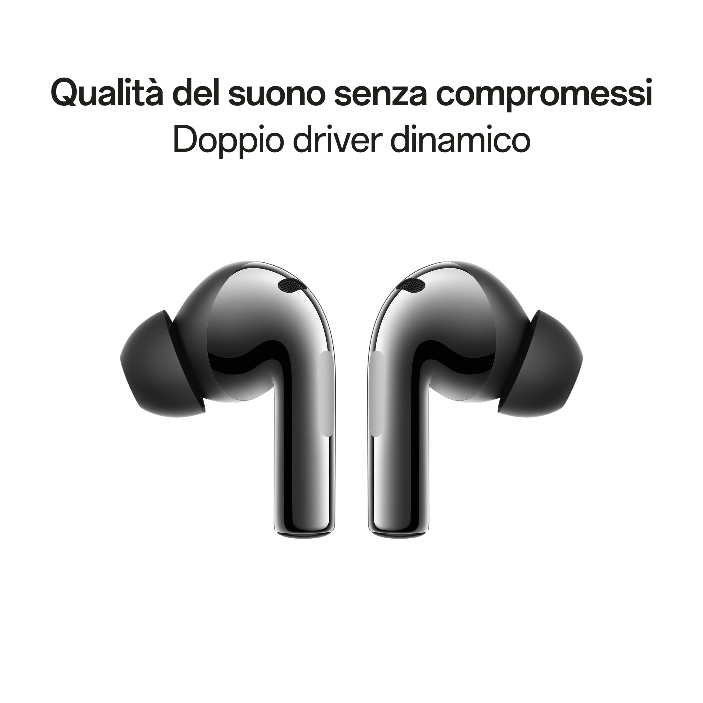 OPPO Enco X3i True Wireless Earphones, 44 Hours Autonomy, Dual Driver 10.4 mm and 6 mm, Bluetooth 5.3, Touch Controls, Noise Cancellation IA, Android and iOS, IP55, Grey - Image 2