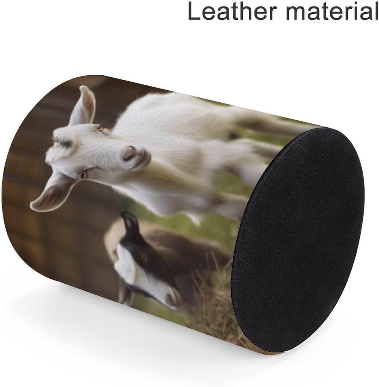 Round Pu Leather Pen Cup Holder for Office Desk Accessory image 4