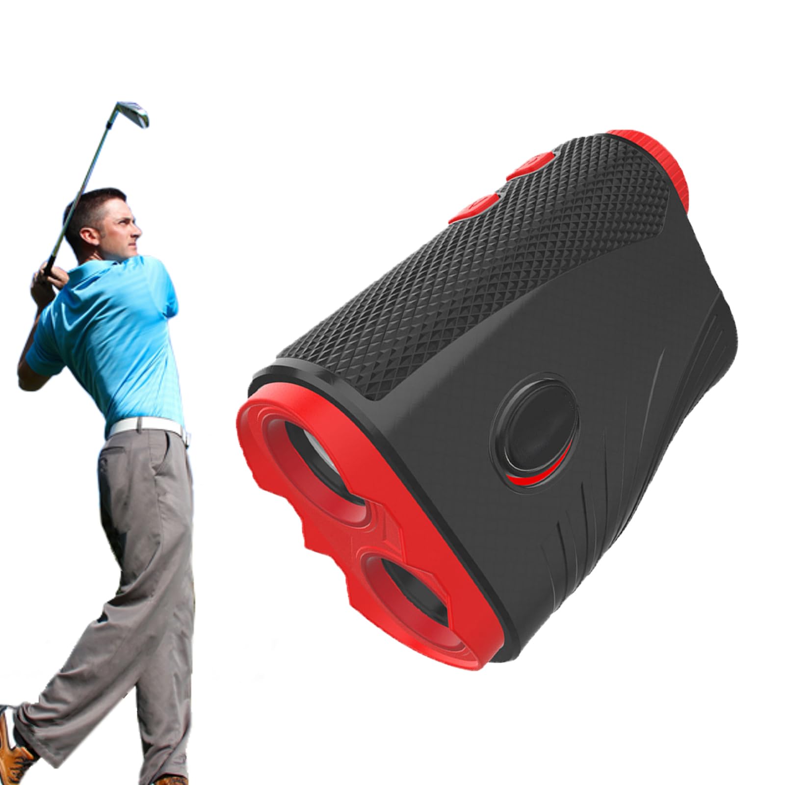 Telémetro De Golf Recargable con Función De Encendido Y Apagado De Pendiente, Aumento De 7X, 3-1200 Yardas, Precisión De ±0,1 Yardas, Bloqueo De Bandera Y Banda Magnética para Uso