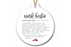 Work Bestie Funny Ornament | Best Coworker Ornament